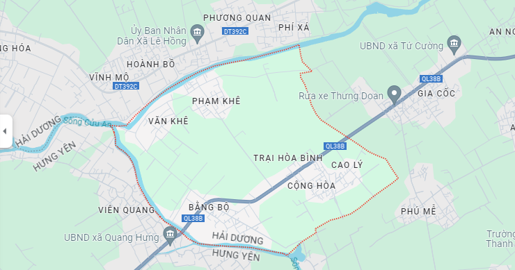 Vị trí địa lý xã Cao Thắng